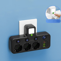 StrömKlar – Kompakt grenuttag med USB-portar och nattlampa
