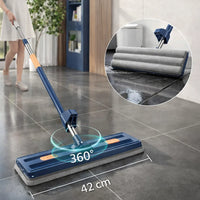 RentFlow 360 – 3-i-1 golvmopp med 4 mikrofiberdukar