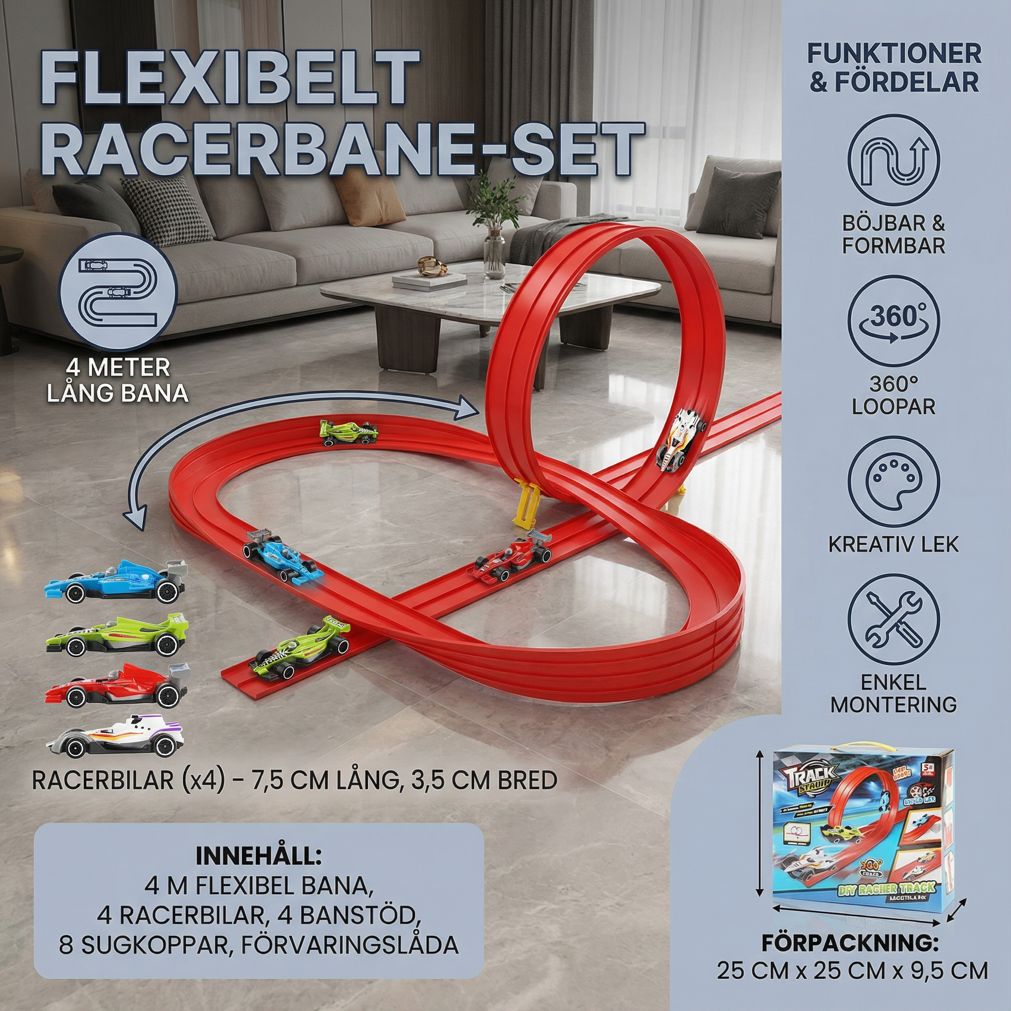 BanaFlex – Flexibelt bilbaneset för kreativ och varierad lek